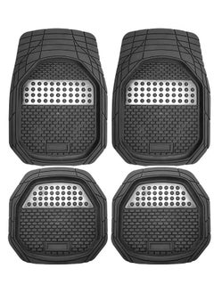 Buy VIO Automotive Floor Mats Black Universal Fit Heavy Duty Rubber Mats All Weather Car Protection For SUVs Trucks Four Piece Set in UAE