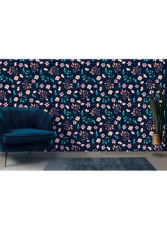 Buy Trendy Floral Pattern Fabric Wallpaper Covers An Area ​​Up To 4.2Mx3M With Adhesive And Smoothing Tool in Egypt