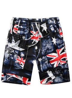 Buy 1-Piece Men Swim Beach Shorts Quick Dry Swimming Trunks Drawstring Surfing Board Shorts Loose Boxers Short Pants in UAE
