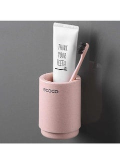 Buy Ecoco Wall Mount magnetic suction Toothbrush Cup Holder - pink in Egypt