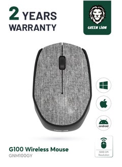 Buy G100 2.4GHz Wireless Mouse / 1200 DPI Resolution / USB Nano Receiver / Up to 10 Meter Operating Range - Grey in UAE