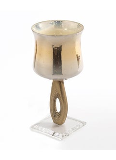 اشتري Dahab Candle Holder, Gold & Silver - 12x26 cm في الامارات