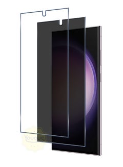اشتري واقي شاشة من الزجاج المقوى عالي الدقة مكون من قطعتين، وواقي شاشة شفاف عالي الدقة وواقي شاشة عالي الدقة مضاد للرؤية للخصوصية الكاملة لهاتف Samsung Galaxy S24 Ultra في السعودية
