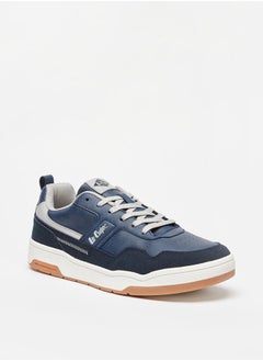 اشتري Men's Logo Detail Low Ankle Sneakers with Lace-Up Closure في الامارات