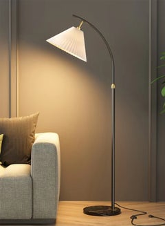 Buy Nordic Creative LED Floor Lamp Modern 3 Colors Adjustable Standing Lamp For Living Room Bedroom With Thickened Fabric Lampshade 12W in Saudi Arabia