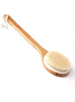 Buy Bath Brush Long Handle Shower Brush Soft Body Brush Back SPA Clean Natural Bristles Exfoliating Brush Long Wooden Handle Cleans the Body Easily in Saudi Arabia