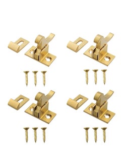 اشتري Heavy Duty Brass Elbow Latch Catch for Cabinets Windows and Doors 4 Pack with Mounting Screws Ideal for Home and Office Use في السعودية