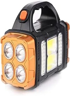 اشتري SKYTONE High Lumens Tourchlight Rechargeable Handheld COB Flood Portable LED Light Solar Plastic Flashlight Multifunctional Camping Portable Outdoor Emergency Light with Warm (Yellow) and White Light في مصر