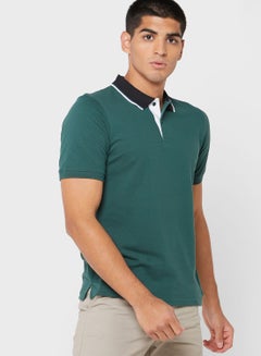 Buy Jacquard Collar Polo Shirt in UAE