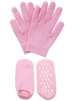 Buy A set of 4 pieces, 1 pair of gloves and 1 pair of socks. Multi-colored silicone gel in Egypt