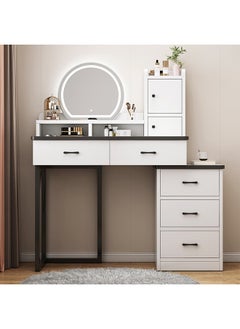 اشتري Multifunctional Makeup Vanity Dressing Table with Drawers 100 CM في الامارات