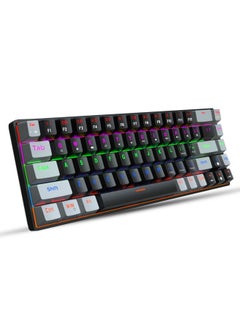 اشتري HXSJ V800 68 Keys Type-C Wired Cool Backlight Mechanical Keyboard(Blue Shaft) في السعودية