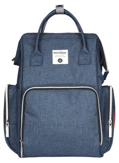 Buy Baby Diaper Bag Backpack Large Capacity Fashion Mummy Nappy Bag Nursing Bag Travel for Baby Care - Dark Blue in UAE