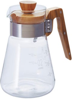 Buy Hario New Coffee Server 600 ml Olive Wood, 4 Cup in UAE