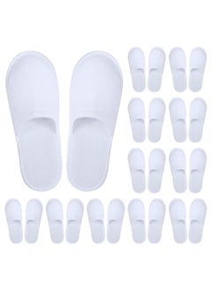 Buy 12 Pairs of Disposable Fluffy Closed-Toe Spa Slippers for Hotel, Home, and Guest Use in UAE