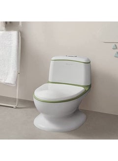 Buy Potty Training Toilet Realistic Potty Training Seat Toddler Potty Chair with Soft Seat Removable Potty Pot & Splash Guard Non Slip for Toddler Baby Kids GREEN Color in UAE