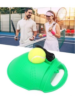 Buy Solo Tennis Trainer Rebound Ball with String, Portable Tennis Practice Device Tennis Training Tool with 1 Tennis Balls and Practice Elastic Strings for Self-Practice, Beginners, Adults (Green) in UAE