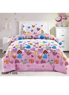 Buy 3-Piece  Comforter Set Microfiber Single Size 160 x210 cm Multicolor in Saudi Arabia