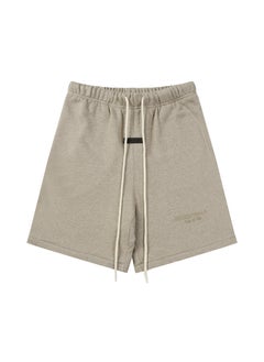 Buy ESSENTIALS Silicon Print Shorts Unisex Light gray in Saudi Arabia