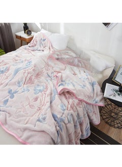 Buy 1-Piece Flower Pattern Interesting Cozy Blanket Air Conditioning Blanket in UAE