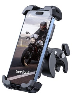 Buy Motorcycle Phone Mount Bike Phone Holder Upgrade Quick Install Handlebar Clip For Bicycle Scooter Cell Phone Clamp For Iphone 15 14 13 12 11 Pro Max Galaxy S22 And More 4.7 6.8 Inch Phone in Saudi Arabia