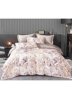 Buy 4 Pieces Fitted Single Size Bed Sheet Set Of 1 Fitted Sheet, 1 Bed Cover And 2 Pillow Cases in UAE