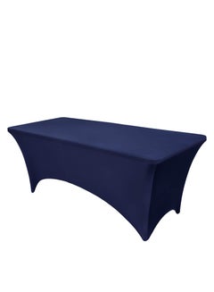 Buy Spandex Table Cloth, 6ft Table Cover Rectangular Stretch Table Cloth Tight Fit Tablecloth for Parties, Trade Shows, Weddings and Events of All Kinds(Blue) in Saudi Arabia