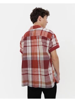 اشتري AE Plaid Button-Up Poolside Shirt في الامارات