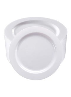 Buy 50Pcs White Plastic Dinner Plates 10.25 Inch  Premium Disposable Plates  Safe And Reusable  Great For Party Or Wedding in Egypt