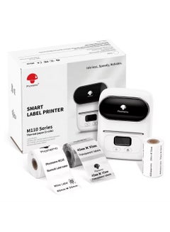 اشتري Phomemo M110 Label Maker Thermal Printer with 3 Roll Paper White في الامارات