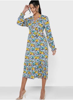 Buy Printed Wrap Dress in Saudi Arabia