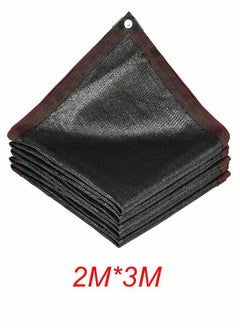 اشتري Balcony Garden Barn Roof Awning Balcony Potted Plant Shade Net Black 6-pin sunscreen mesh insulation mesh 2*3m في السعودية