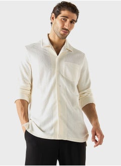 Buy Textured Regular Fit Shirt in UAE