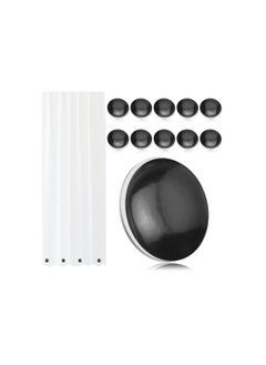 Buy Magnetic Shower Curtain Weights, 10Pcs Shower Curtain Magnets ​No Sew Weighted Shower Curtain Liner Magnets, Prevent Outdoor Curtain from Blowing Around, Great for Drapery, Tablecloth, Flag (Black) in UAE