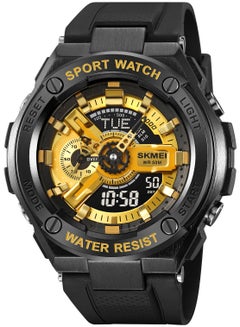 Buy Watches for Man Water Resistance Sport Analog Digital Black&Gold 2101 in Saudi Arabia