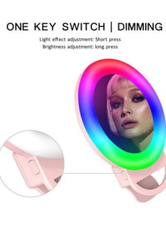 Buy A4S Round Large Selfie Ring Light 2 A With Buckle And Three Color Adjustable - Pink in Egypt