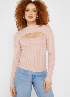 Buy Cutout Front Sweater in UAE