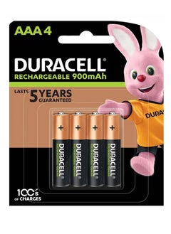 Buy Rechargeable AAA Battery, 900mAh, Pack of 4 Long lasting per charge in Egypt