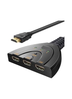 Buy 3 Port HDMI Switch Splitter Cable 4K 2K 3D 2160P Ultra HD 3 in 1 out Multi Switcher HUB for HDTV Projector Computer Monitors in UAE