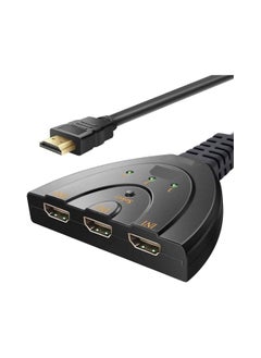 اشتري 3 Port HDMI Switch Splitter Cable 4K 2K 3D 2160P Ultra HD 3 in 1 out Multi Switcher HUB for HDTV Projector Computer Monitors في الامارات