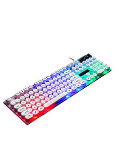 Buy GTX300 Gaming Keyboard 104 Keys Retro Round Key Cap USB Wired, Keyboard in UAE