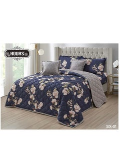 Buy Summer Bedding Set Consisting Of 6 Pieces Double-Sided Of Microfiber SX-01 in Saudi Arabia