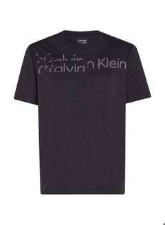 Buy Men's Logo Short Sleeves T-Shirt, Cotton, Black in UAE