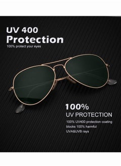 Buy Classic Aviator Sunglasses for Men Women Driving Sun Glasses Polarized Lens 100% UV Blocking in Saudi Arabia