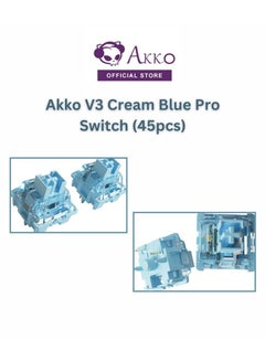 Buy Akko V3 Pro Cream Blue Mechanical Keyboard Switch Tactile Switches 5 Pin 45gf RGB LED Slot Dustproof Stem MX Key Switches for Gaming Keyboard/DIY Kit (45pcs) in UAE