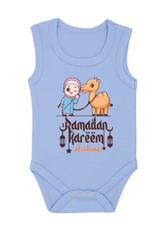 Buy My First Ramadan Dubai Printed Outfit - Romper for Newborn Babies - Sleeve Less Cotton Baby Romper for Baby Girls - Celebrate Baby's First Ramadan in Style in UAE