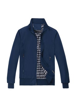 اشتري Spring Autumn Business Style Slim Jacket Blue في السعودية