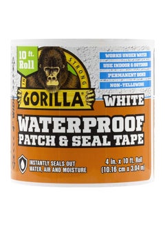 Buy Gorilla Waterproof Patch & Seal Tape 4" x 10' White, (Pack of 1) in Saudi Arabia