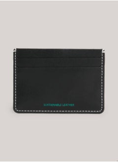 Buy Men's Heritage Leather Credit Card Holder -  Recycled leather mix, Black in Saudi Arabia