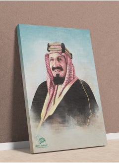 Buy Canvas Wall Art Stretched Over Wooden Frame with King Abdulaziz Painting For Saudi National Day in Saudi Arabia